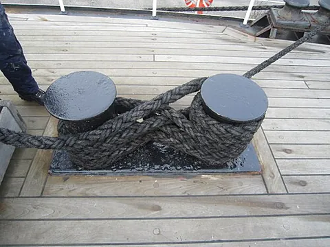 bitts: a frame composed of two strong oak timbers (bitt-heads) fixed vertically in the fore part of a...