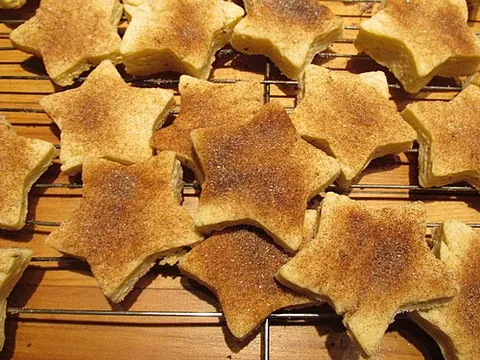 bizcochito: a New Mexican crisp butter cookie, flavored with sugar, cinnamon, and anise