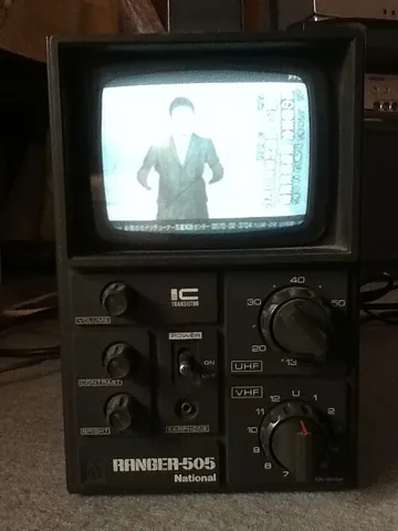 black-and-white television: a monochrome system of transmitting and receiving television signals