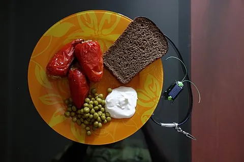 black bread: a type of coarse-grained, dark-colored rye bread