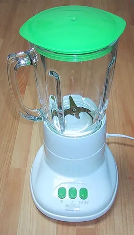 blender: a machine with sharp rotating blades in a bowl, for mashing, crushing, or liquefying food...