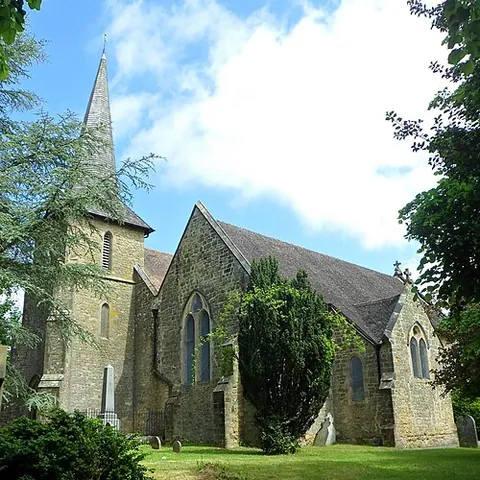 blindley heath: a village and heath in Godstone parish, Tandridge district, Surrey, England (OS grid ref TQ3645)