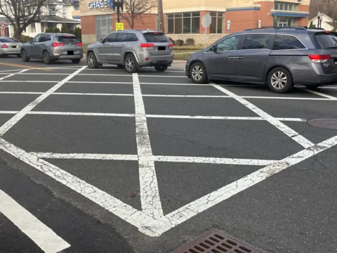 block the box: to stop too far forward while waiting for the traffic light at an intersection, thereby obstructing...