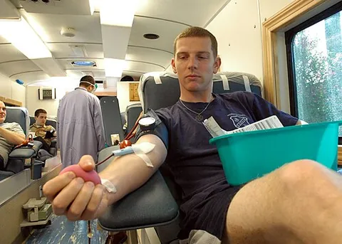 blood donor: a person who donates blood for use in transfusion