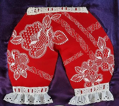 bloomers: any of several forms of women’s divided garment for the lower body