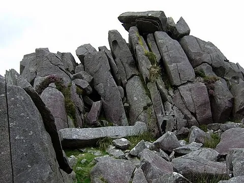 bluestone: any of several bluish-grey varieties of stone used for construction