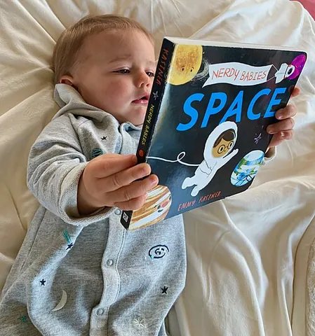 board book: a durable book for young children, printed on thick paperboard