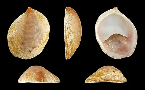 boat shell: a marine gastropod of the genus Crepidula. The species are numerous