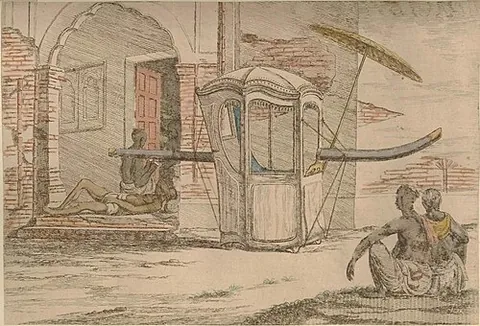 bocha: a two-door sedan chair
