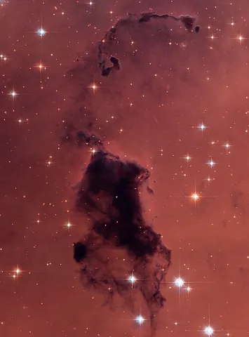 bok globule: a dark cloud of dense cosmic dust and gas in which star formation sometimes takes place