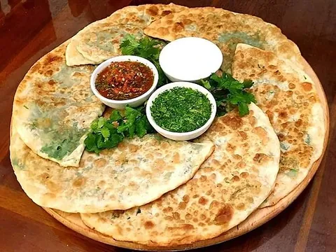 bolani: a kind of Afghani flatbread with savoury filling