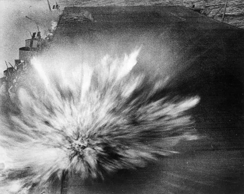 bomb: an explosive device used or intended as a weapon, especially, one dropped from an aircraft