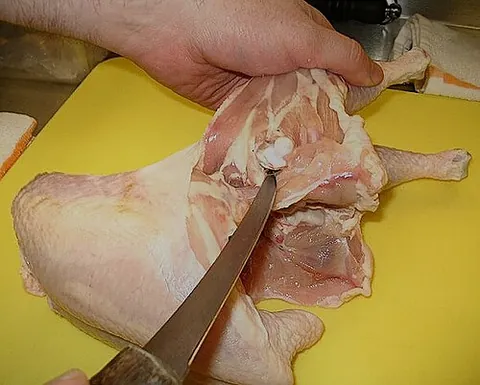 boning knife: a sharp-pointed and narrow-bladed kitchen knife, used for removing the bones of poultry, meat, and...