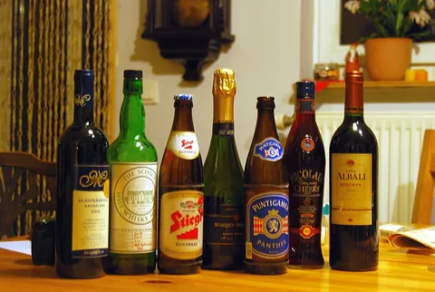 booze: any alcoholic beverage