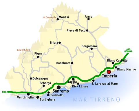 bordighera: a town and comune in the Province of Imperia, Liguria, Italy