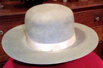 boss of the plains: a lightweight all-weather hat with a high crown, designed for the American West