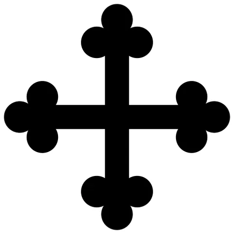 botony: having a bud-like projection or a kind of trefoil at the end; (in particular, of a cross) having a...