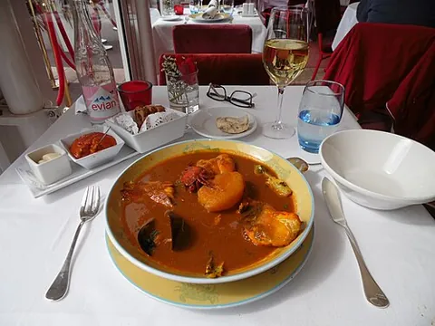 bouillabaisse: a type of fish soup or stew from Provence, France