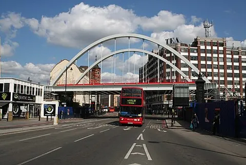 bowstring bridge: a tied-arch bridge, which has an upper arch tied to the bridge deck below