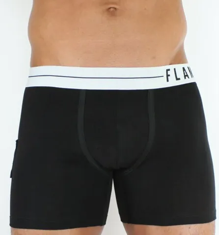 boxer briefs: a style of underpants for men that combines the snugness of briefs with the longer length of boxer...