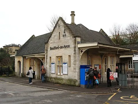 bradford-on-avon: a town and civil parish with a town council in west Wiltshire, England, on the...