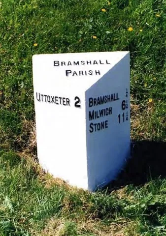 bramshall: a village in Uttoxeter Rural parish, East Staffordshire district, Staffordshire, England (OS grid...