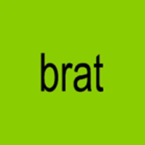 brat green: a dark, vibrant lime green colour