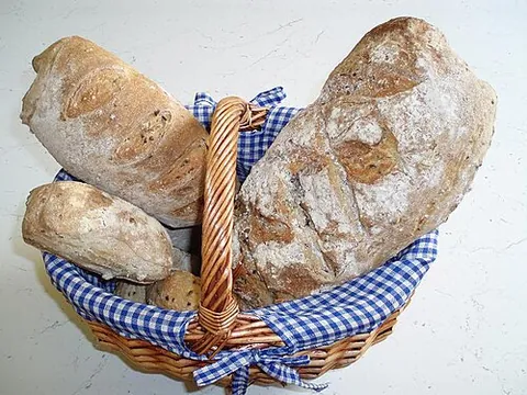 breadbasket: a basket used for storing or carrying bread