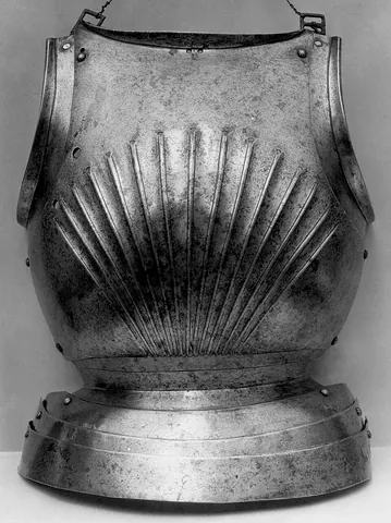 breastplate: a piece of armor that covers the chest