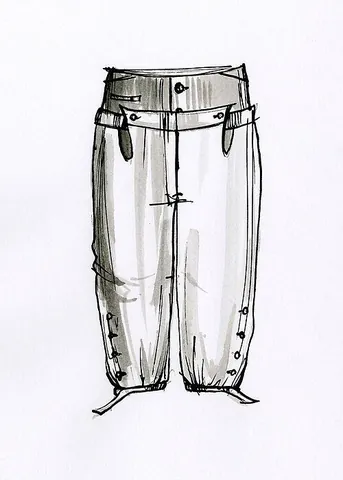 breech: a garment whose purpose is to cover or clothe the buttocks