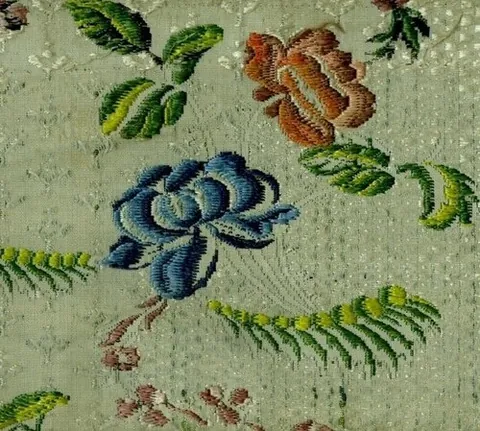 brocaded: embellished with brocade