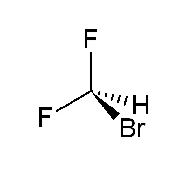 bromodifluoromethane: a colorless gas with the chemical formula CHBrF₂, formerly used in fire extinguishers because it...