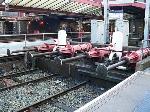 buffer stop: a device installed at the end of a railway line or siding, which is intended to stop trains and...