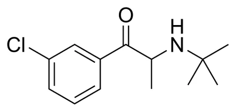 bupropion: an antidepressant drug which is also given to relieve the symptoms of nicotine withdrawal
