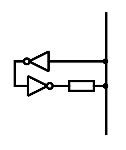 bus-holder: a weak latch circuit that holds the last value on a tristate bus