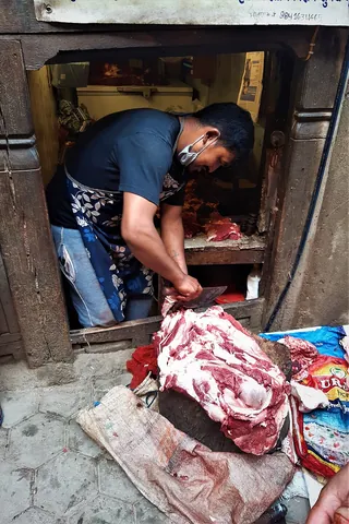 butchery: the butchering of meat