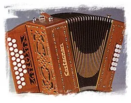 button accordion: an accordion whose melody-side keyboard consists of a series of buttons, rather than piano-style...