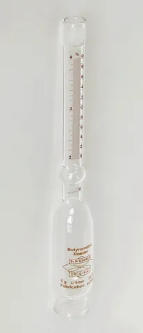 butyrometer: any of several devices used to estimate the proportion of butterfat in milk