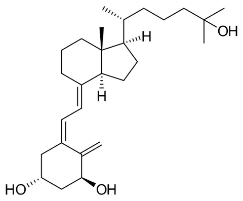 calcitriol: a physiologically active metabolic derivative C₂₇H₄₄O₃ of cholecalciferol...