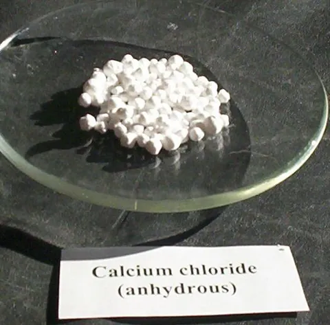 calcium chloride: the calcium salt of hydrochloric acid, CaCl₂; used as a drying agent and to melt ice on roads