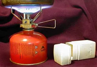 camp stove: a portable stove used while camping