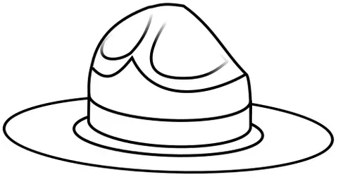 campaign hat: a broad-brimmed felt or straw hat, with a high crown, pinched symmetrically at the four corners,...