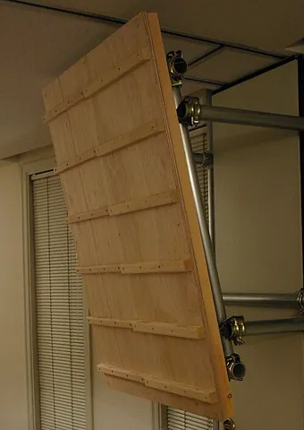 campus board: a piece of training equipment consisting of thin horizontal slats affixed to a larger, inclined...