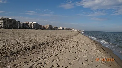 canet-plage: a neighbourhood and seaside resort in Canet-en-Roussillon commune, Pyrénées-Orientales department,...