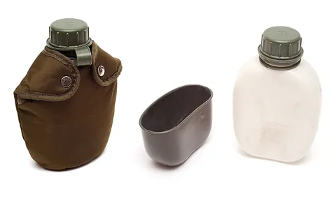 canteen: a water bottle, flask, or other vessel, typically used by a soldier or camper as a bottle for...