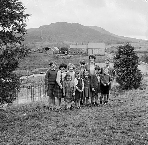 capel celyn: a former village in Merionethshire, now Gwynedd, Wales, flooded by a reservoir in 1965 (OS grid ref...