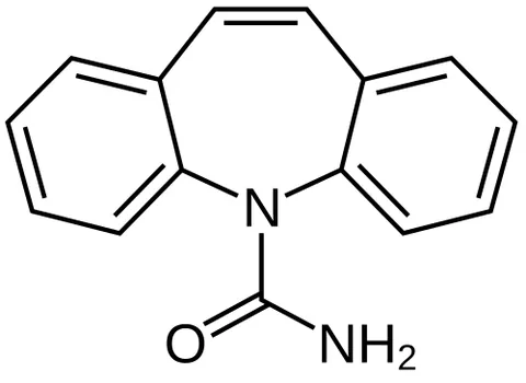 carbamazepine: a synthetic compound of the benzodiazepine class, used as an anticonvulsant and analgesic drug