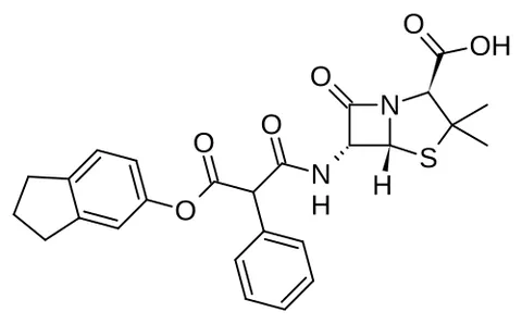 carindacillin: a penicillin antibiotic, a prodrug of carbenicillin