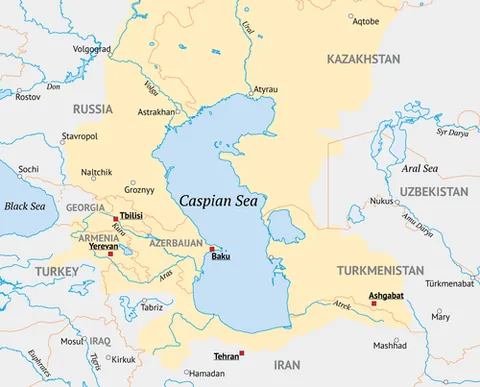 caspian sea: a landlocked sea (properly a saline lake) between Eastern Europe and Asia, and the Earth’s largest...