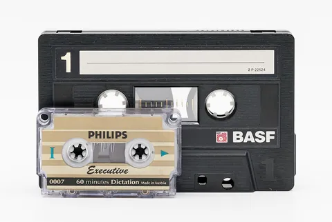 cassette: a small flat case containing magnetic tape on two reels, used to record and play back audio and...